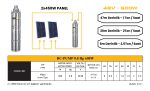 DC pompa 0,8Hp 600W (Screw Type) (4SS600-48N) - Görsel 3