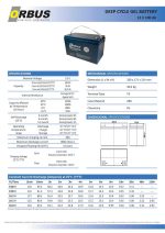 Jel akü 12V 100Ah Orbus - Görsel 2