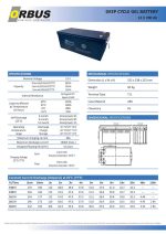Jel akü 12V 200Ah Orbus - Görsel 2