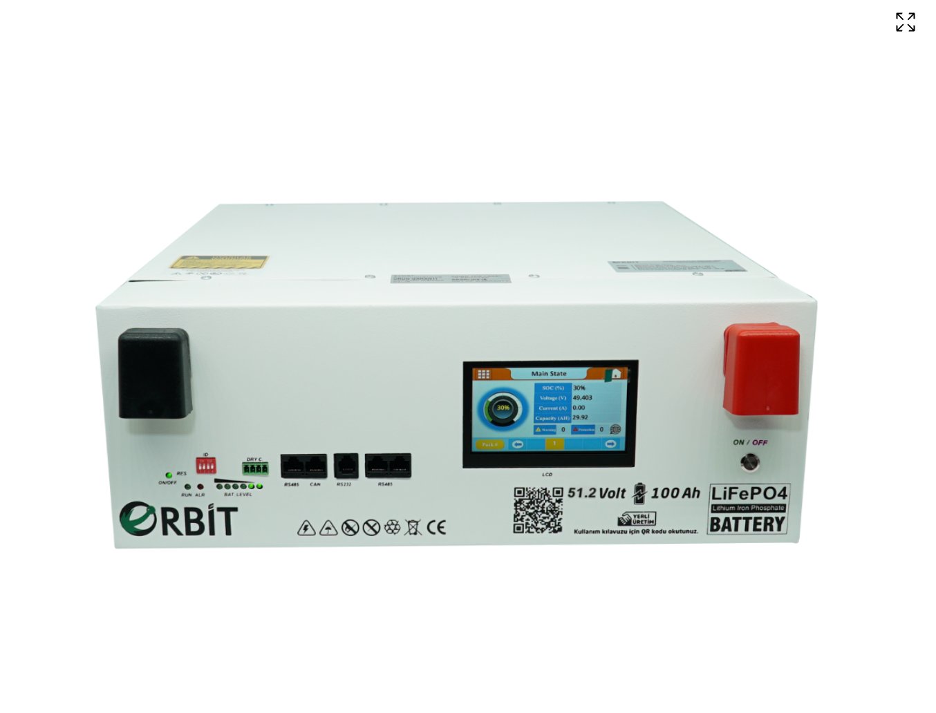 mrb4ohh5-6vw3.jpg ORBİT 51.2V 100Ah LiFePO4 - Görsel 1